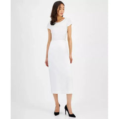 Crepe Column Skirt,Created by Macy's-White