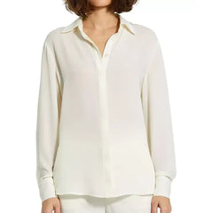 Macy's Women's Classic Georgette Button Up Shirt-Cream