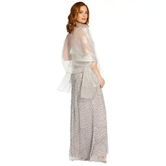 Adrianna Papell Metallic Wrap Scarf, Elegant Shimmering Accessory for Evening or Special Occasions , Size OS