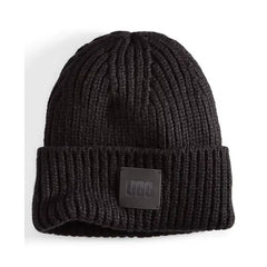 UGG® Women's Chunky Rib-Knit Logo Patch Beanie, Stylish and Warm Winter Hat