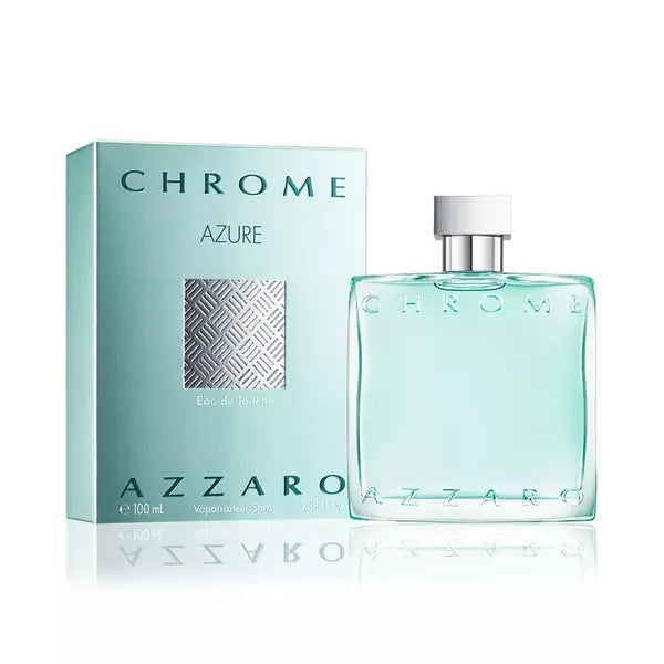Azzaro Men's Chrome Azure Eau de Toilette Spray, Fresh Aquatic Fragrance, 3.38 oz