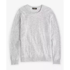 Macy's 100% Cashmere Women's Long-Sleeve Crewneck Sweater, Created for Macy's-Ice gray heather