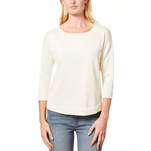 Macy's Women's Boat-Neck Button-Back Sweater-Papyrus