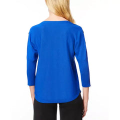 Macy's Women's Dolman-Sleeve Buttoned-Sleeve Sweater, Regular & Petite-Angelfish