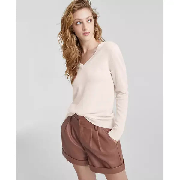 Macy's 100% Cashmere Women's V-Neck Long-Sleeve Sweater, Created for Macy's-Vanilla ice100% Cashmere Women's V-Neck Long-Sleeve Sweater, Created for Macy's-Vanilla ice100% Cashmere Women's V-Neck Long-Sleeve Sweater, Created for Macy's-Vanilla ice