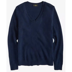 Macy's 100% Cashmere Women's V-Neck Long-Sleeve Sweater, Created for Macy's-Admiral navy