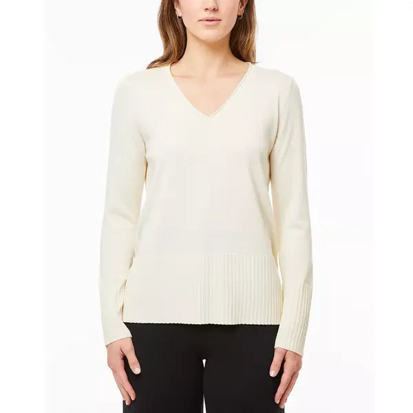 Women's V-Neck Wide-Hem Wide-Cuff Sweater, Created by Macy's-Papyrus