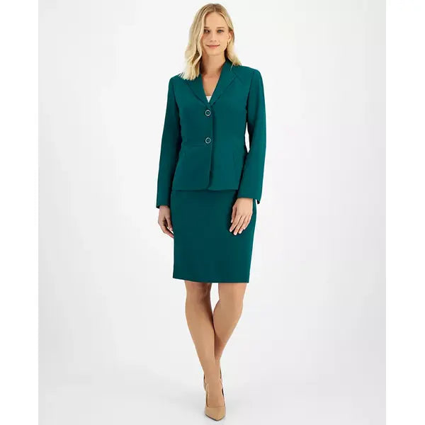 Women's Blazer & Pencil Skirt Suit,Created by Macy's-Emerald