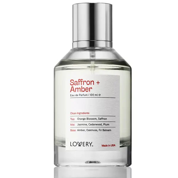 Lovery Saffron + Amber Eau de Parfum Warm and Inviting Fragrance, 3.4oz