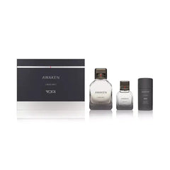 TUMI Men's 3-Pc Awaken Eau de Parfum Gift Set 08:00 GMT, Fragrance Collection