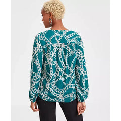 Macy's Women's Printed Surplice Top, XS-3X, Created for Macy's-Kari chain