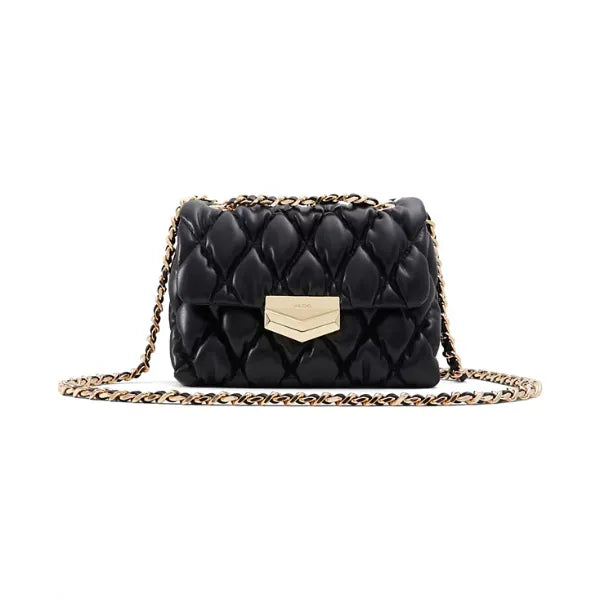 ALDO Aerria Synthetic Small Crossbody Bag, Compact Lightweight Stylish Women Handbag, Black