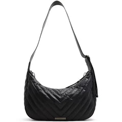 ALDO Vickia Synthetic Medium Hobo Bag, Stylish Everyday Shoulder Purse for Women , Other Black