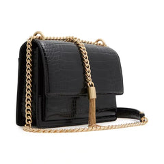 ALDO Miyabellx Synthetic Small Crossbody Bag, Sleek Compact Stylish Womens Handbag, Black