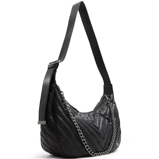ALDO Vickia Synthetic Medium Hobo Bag, Stylish Everyday Shoulder Purse for Women , Other Black