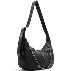 ALDO Vickia Synthetic Medium Hobo Bag, Stylish Everyday Shoulder Purse for Women , Other Black