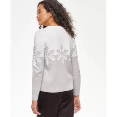 Women's Colorblocked Snowflake Sweater, Created for Macy's-Sleep gray heather