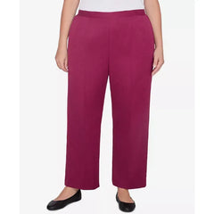 Alfred Dunner Plus Size Wine Country Classic Faux Suede Slant Pocket Medium Length Pant