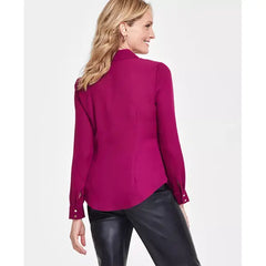 Women's Collared Button-Down Blouse, XS-3X, Created for Macy's-Rhodolite Garne