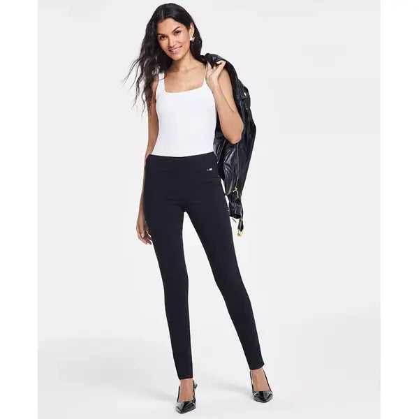 Women's Mid-Rise Skinny Pants, Regular, Long & Short Lengths, Created for Macy's-Deep black