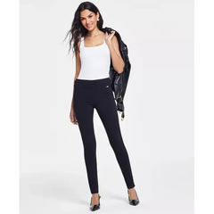 Women's Mid-Rise Skinny Pants, Regular, Long & Short Lengths, Created for Macy's-Deep black