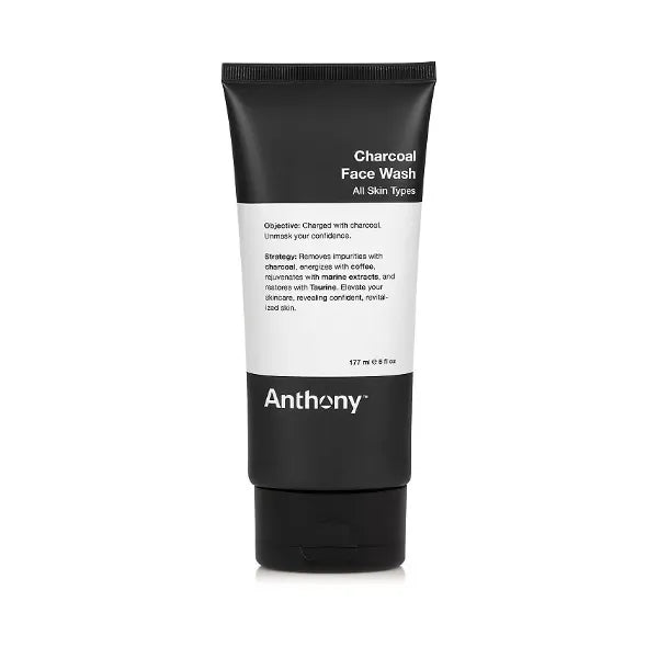 Anthony Charcoal Face Wash , Detoxifying Charcoal Cleanser for Clear Skin , 6 oz