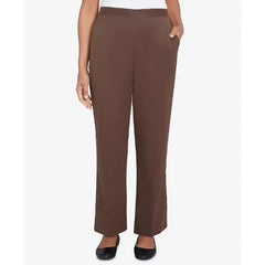 Alfred Dunner Women's Wine Country Side Seam Pocket Short Length Pant