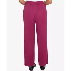 Alfred Dunner Women's Wine Country Side Seam Pocket Short Length Pant