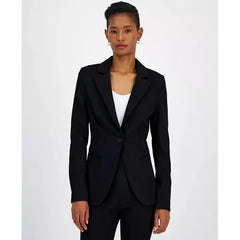 Women's Jaslim Notch-Lapel Single-Button Blazer,Created by Macy's-Black