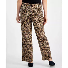Women's Printed Pull-On Knit Pants, Created for Macy's-Neo Natural