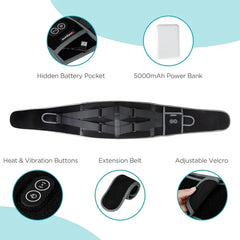 Comfytemp Cordless Heating Pad for Back Pain Relief - Battery Powered Waist Belt with Massage