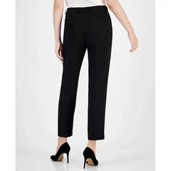 Anne Klein Grace Mid Rise Straight Leg Ankle Pants for Women, Stylish Comfortable Workwear