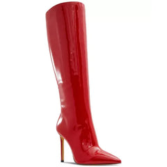 ALDO Women's Agathea Pointed Toe Stiletto Heel Boots, Red Patent, Size 8M