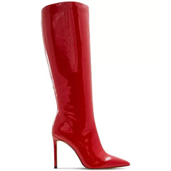 ALDO Women's Agathea Pointed Toe Stiletto Heel Boots, Red Patent, Size 8M