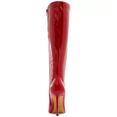 ALDO Women's Agathea Pointed Toe Stiletto Heel Boots, Red Patent, Size 8M