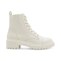 ALDO Womens Goer Combat Ankle Boots, Rugged and Stylish Boots , White , Size 11M