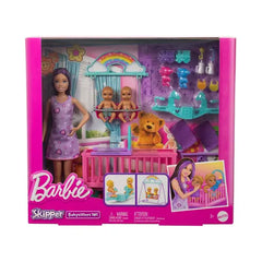 Barbie Skipper Babysitter Doll with Twin Nursery Playset Accessories