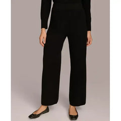 Women's Cashmere-Blend Wide-Leg Pants,Created by Macy's-Black