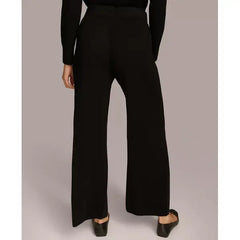Women's Cashmere-Blend Wide-Leg Pants,Created by Macy's-Black