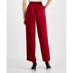 Petite Pull-On High-Rise Wide-Leg Pants, Created by Macy's-Titian red