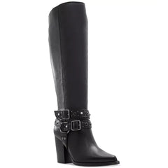 ALDO Thelidan Womens Knee High Pointed Toe Buckle Boots for Fall Winter Style, Black, Size 6m