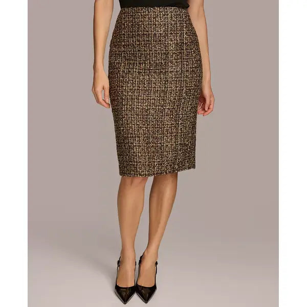 Women's Tweed Pencil Skirt,Created by Macy's-Elderberry Multi