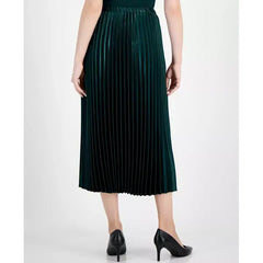Women's Satin Pleated Pull-On Skirt,Created by Macy's-Pine forest