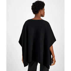 Macy's Women's Sequin-Detail Poncho Top-Anne black