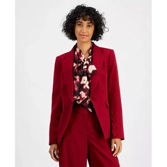 Women's Single-Button Peak-Lapel Blazer, Created by Macy's-Mulberry