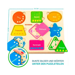 Quokka Learning Travel Toddler Wooden Puzzles Ages 2-4 Animals Shapes