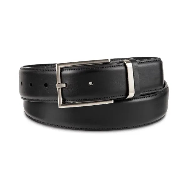 Alfani Men's Burnished Edge and Metal Loop Dress Belt