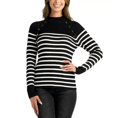 Juniors' Mock-Neck Long-Sleeve Rib-Knit Sweater,created by Macy's-colour 7