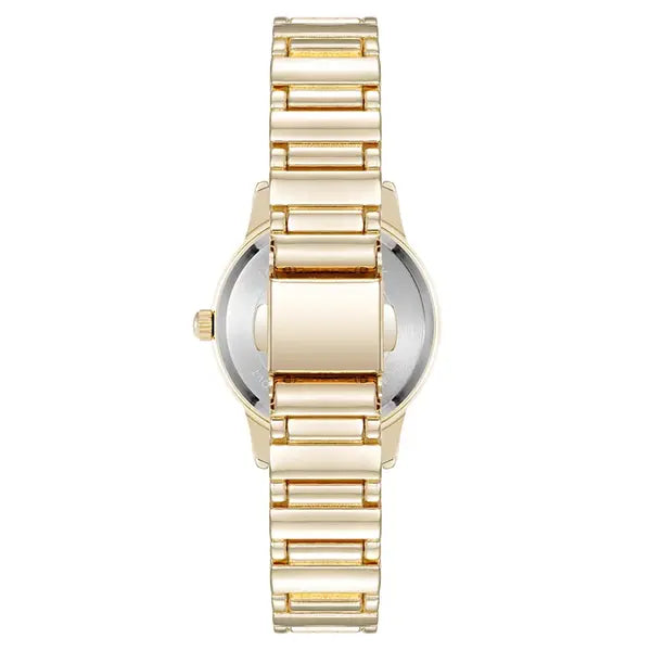 Anne Klein Womens Gold Tone Quartz Watch with Roman Numerals Signature Round Design, 29mm