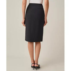 Crepe Pencil Midi Skirt, Regular & Petite Sizes,Created by Macy's-Black